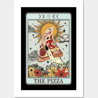 Funny food tarot card with pizza Posters and Art